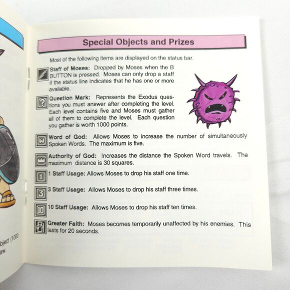 Exodus Journey to the Promise Land Game Boy Instruction Manual Booklet *Only* - Picture 4 of 6